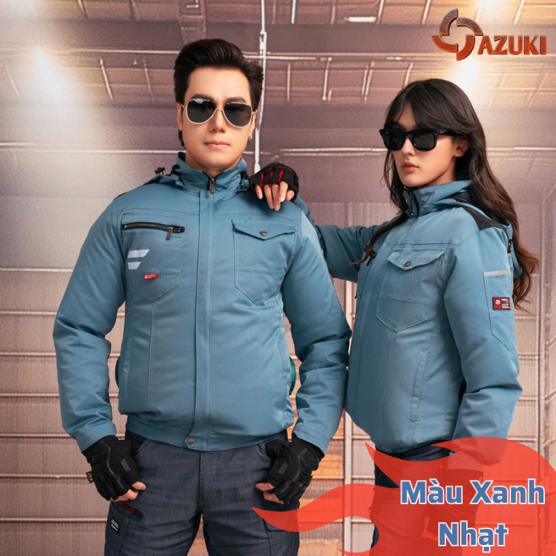 áo điều hoà azuki màu xanh nhạt