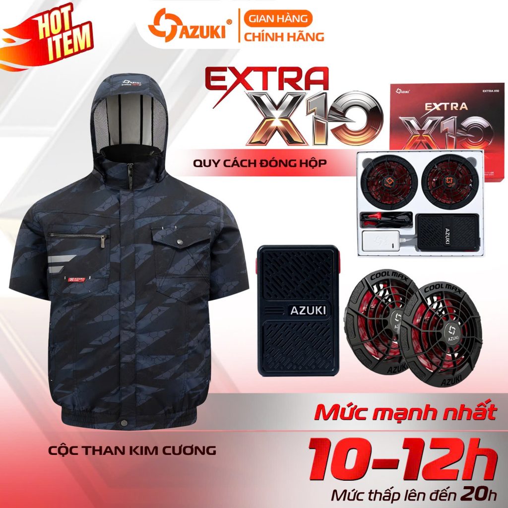 áo điều hoà azuki extra x10 ngắn tay