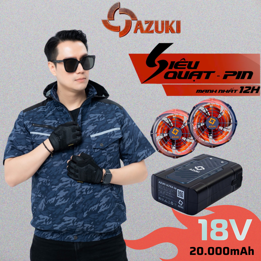 áo điều hoà ngắn tay azuki ultra s8