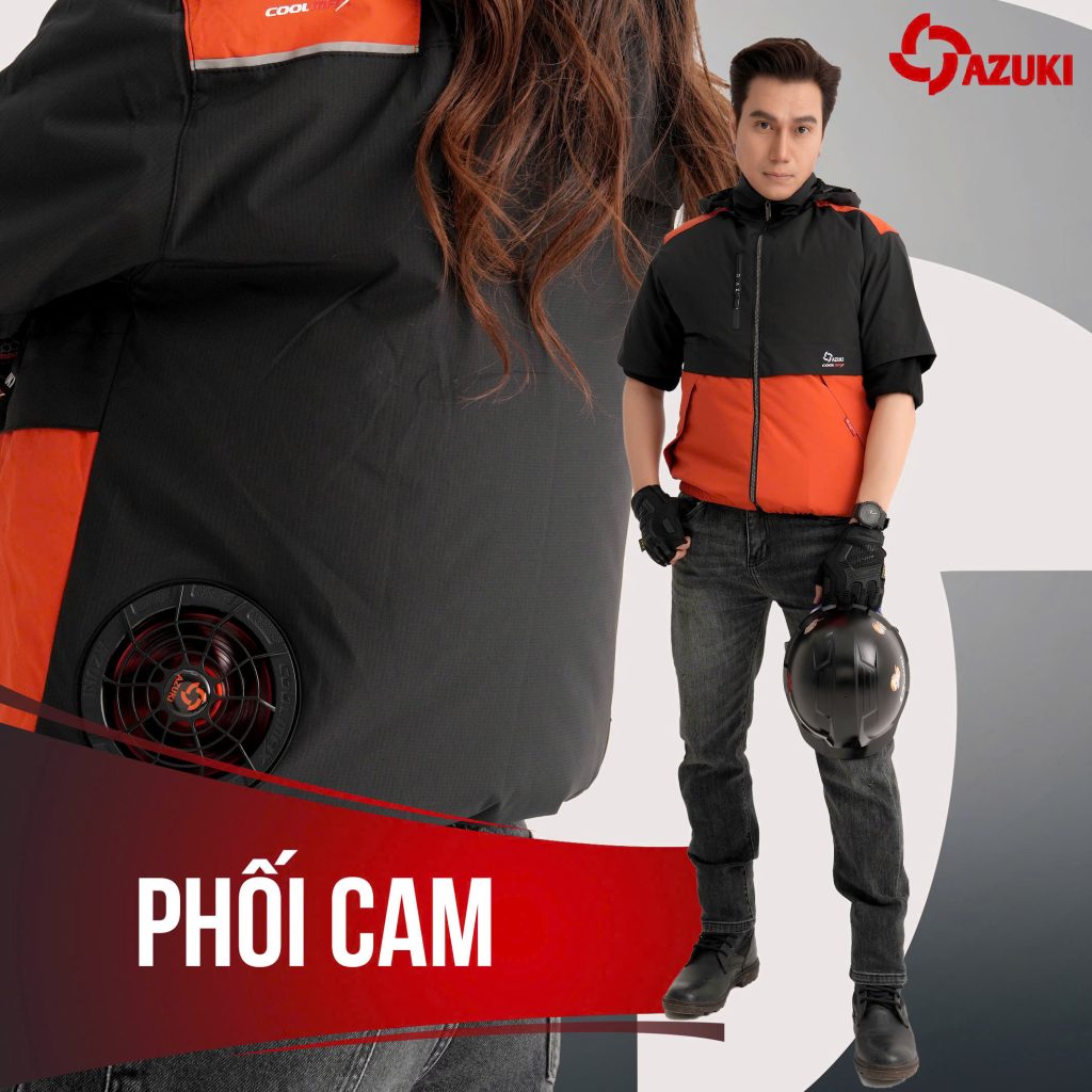 áo điều hoà phối màu ngắn tay
