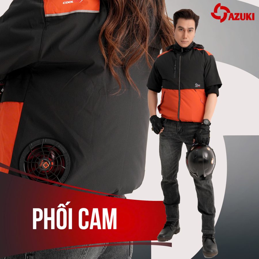 áo điều hoà phối màu ngắn tay