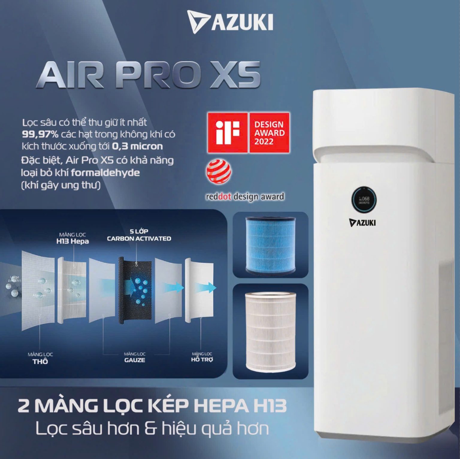 máy lọc không khí kiêm bù ẩm
